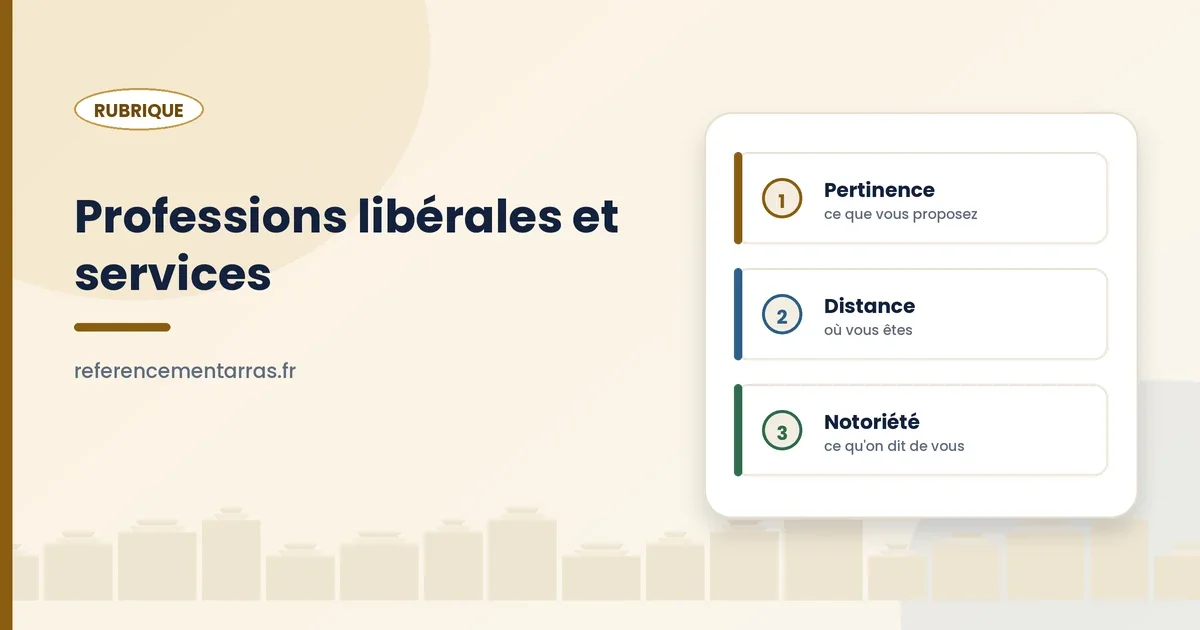 Les signaux pris en compte pour afficher un professionnel libéral d'Arras