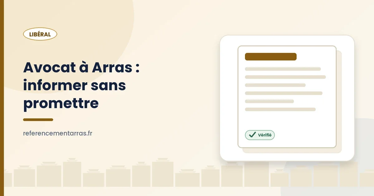 Page d'information sobre et vérifiée d'un avocat installé à Arras