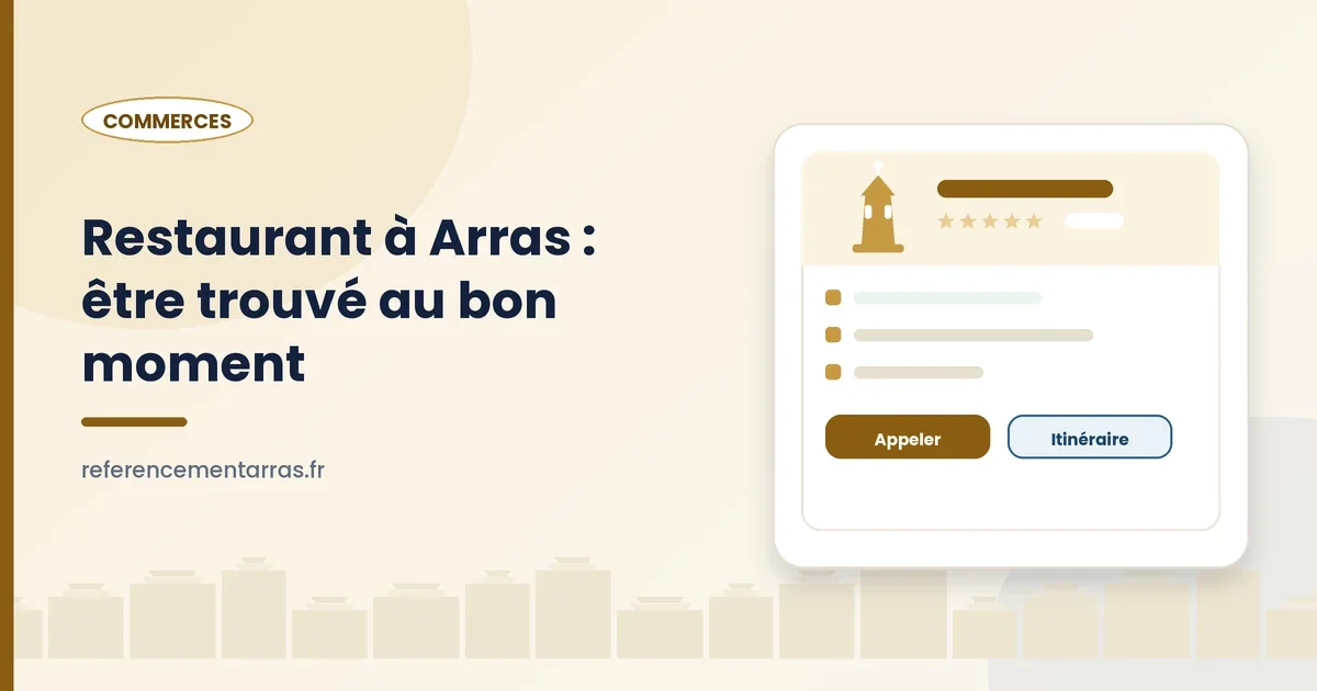 Fiche d'établissement d'un restaurant d'Arras, horaires, note et boutons d'appel